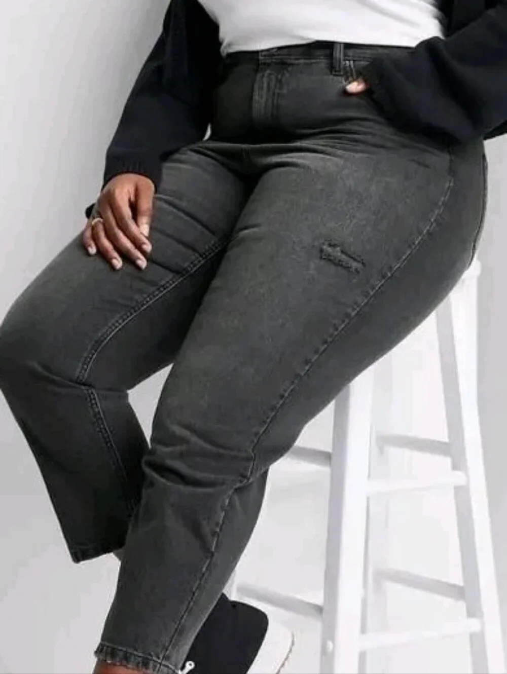 P4 Women's Super-High Rise Tapered Jeans - Wild Fable™ Black Wash 26